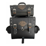 Bolsa Alforge Traseiro Moto Custom 60 C/ Suporte P/ Cadeado