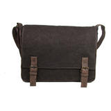 Bolsa Carteiro Pasta Tiracolo Lona E Couro Eco Masculino Fem
