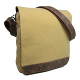 Bolsa Carteiro Pasta Tiracolo Masculino Fem Lona Couro Sint