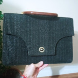 Bolsa De Mão Maleta Clutch Couro Vintage Antigo Pasta Moda