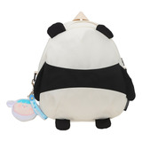 Bolsa De Ombro Cartoon Panda Mochila De Nylon Confortável