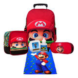 Bolsa De Rodinha Infantil Super Mario