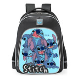 Bolsa Escolar Stitch Mochila Impermeável Para Estudantes