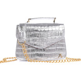 Bolsa Feminina Croc Mini Bag Metalizada