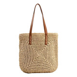 Bolsa Feminina De Palha Para Praia E Piscina - Premium