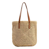 Bolsa Feminina De Palha Para Praia E Piscina - Premium