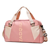 Bolsa Feminina Esportiva Semi Impermeavel Espaçosa Academia Cor Rosa-claro