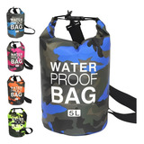 Bolsa Impermeável Saco Estanque 5 Litros Camping Bag Cores Cor Azul-celeste