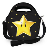 Bolsa Lancheira Térmica Escolar Infantil Com Alça Mario