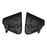 Bolsa Lateral Para Scooter Eletrica Em Couro Sintetico Skull