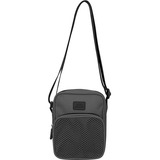 Bolsa Masculina E Feminina Shoulder Bag Olympikus Super Nova Cor Cinza/preto Desenho Do Tecido Liso