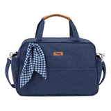 Bolsa Maternidade Mala Bebê Mescla Grande Azul Marinho - Hug
