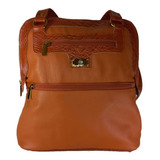 Bolsa Mochila 2 Modos Ajustável Couro Legítimo Bee Bag