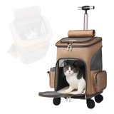 Bolsa Mochila De Transporte Pet Com Rodinhas Cães Gatos Voo