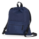 Bolsa Mochila Saco Academia Impermeável Costas Ajustável Cor Azul-escuro