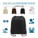 Bolsa Mochila Sacola Academia Impermeável Forrada