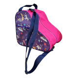 Bolsa Mochila Unicórnio Detalhe Rosa Pink Patins Quad Inline