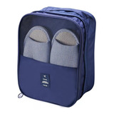 Bolsa Organizadora Sapatos Necessaire Viagem Academia Cor Azul-escuro