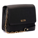 Bolsa Pequena Feminina Alça De Corrente Exclusividade Cor Preto