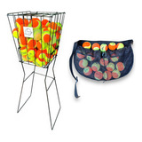 Bolsa Pochete Bolas Bag Cintura + Cesto Bolas Beach Tennis