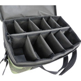 Bolsa Porta Carretilhas E Tralha De Pesca 10 Divisões Ebf Cor Camuflado Verde
