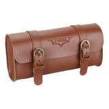 Bolsa Pra Selim Bike Antiga Vintage Retrô Couro Sint. Marrom
