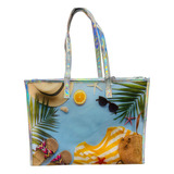 Bolsa Praia Grande Transparente Brinquedos Não