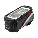 Bolsa Quadro Case Celular Acessorios Bike Com Saida P/ Fone Cor Vermelho
