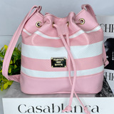 Bolsa Saco Tiracolo Feminina Listrada Alça Regulável Batara 