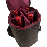 Bolsa Termica Porta Vinho 4 Garrafas Taças Wine Bag Praia