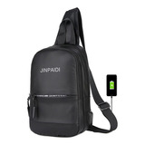 Bolsa Tiracolo Masculina Transversal Mochila Pequena Usb A