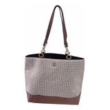 Bolsa Tommy Hilfiger Marrom Tote Monogram