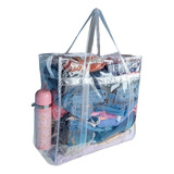 Bolsa Transparente Jumbo Sacola Grande Resistente Com Bolso