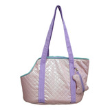 Bolsa Transporte Pet Couro Rosa P