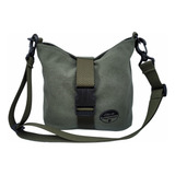 Bolsa Transversal Lona Resistente Verde Musgo