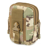 Bolsinha Trilha Militar Pochete Mochila Fecho Seguro Camufla