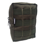 Bolso Molle Vertical Verde Eb Para Colete E Mochila Modular 