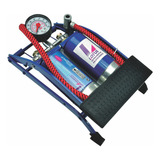 Bomba Ar Pedal Tanque Duplo 250x150x70mm C/ Manômetro Lotus