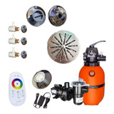 Bomba E Filtro P/piscina Ate 29m³ + Kit Inox Dispositivos