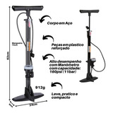 Bomba Manual Pneu Bike Oficina Chão