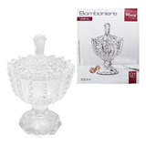 Bomboniere Baleiro De Vidro 150ml Potiche Cristal Tampa Pote