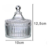 Bomboniere De Vidro Compoteira Pote De Vidro Relevo 12,5cm