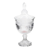 Bomboniere Potiche Vaso De Mesa 25cm Decorativo Premium Cor Transparente