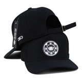Boné Aba Curva Estilo Com Regulagem Mod Fitão Strapback