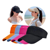 Boné Aba Longa Feminino Respirável Com Viseira Moda Praia