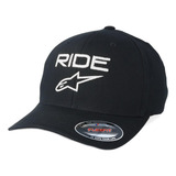 Boné Alpinestars Aba Curva Ride 2.0 Flexfit Preto E Branco