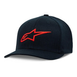 Bone Alpinestars Ageless Curve Hat Vermelho E Preto