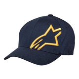 Boné Alpinestars Corp Shift 2 Flexfit Ag Azul Marinho Ouro
