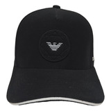 Boné Armani Grife Premium Aba Curva Lançamento Ajustável