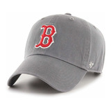 Boné Boston Red Sox Clean Up Cinza Claro Original